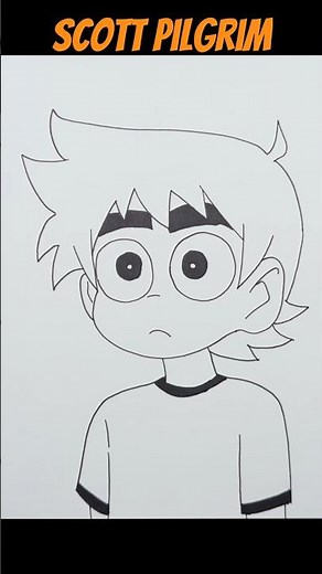 How To Draw Scott Pilgrim | Scott Pilgrim Takes Off #shorts #drawing #art #scottpilgrimtakesoff