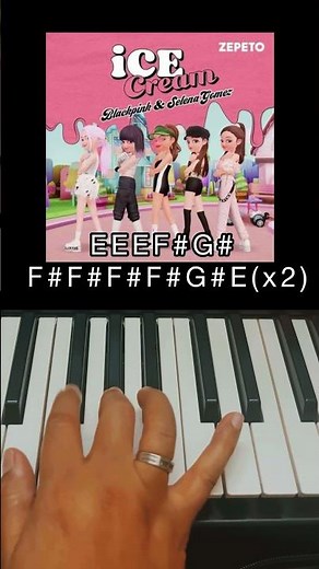 Ice Cream – BLACKPINK & Selena Gomez 🍦 Piano Tutorial | Easy #shorts #ytshorts