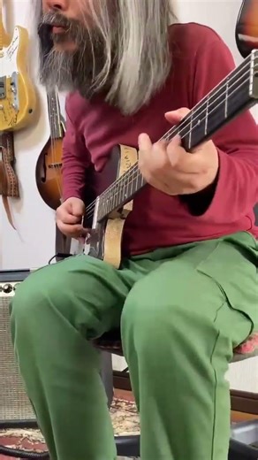 【テレキャス髭おじさんのGuitar Secret】低音が魅力の50'sのSilvetoneのバリントンギターで「Six Days on the Road」を弾く#baritoneguitar