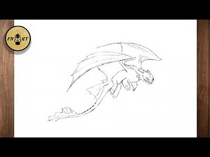 How to draw toothless dragon full body step by step