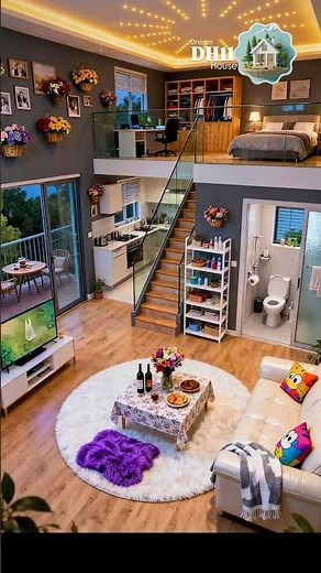 Modern Multi-Level House Tour.Dream Home Interior Design Ideas.Small Space Living Inspiration#shorts