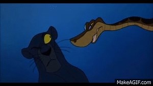 Kaa and Mowgli's 1st encounter HD on Make a GIF