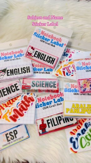 Subject & Name Stickers for Grades 1-10 (DepEd)