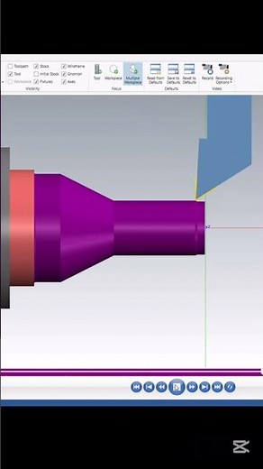 CNC Lathe Working Process Mastercam 3D Simulation