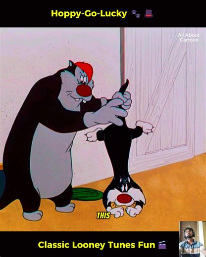 Hoppy-Go-Lucky 🐾🎩 Sylvester Thinks He's Tough—Until Hippety Hopper Bounces In! Looney Tunes Classic | All About Cartoon