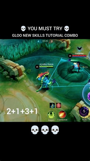 💀 GLOO NEW SKILL COMBO GUIDE 🔥 MUST TRY TRICK 😱 #shorts #gametips