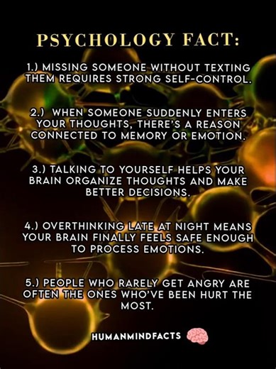 Some thoughts appear for a reason. #PsychologyFacts #HumanMind #Overthinking