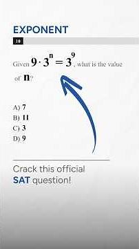 The EASIEST Way to Solve SAT Math Exponent Problems #satexam #satmath #shorts