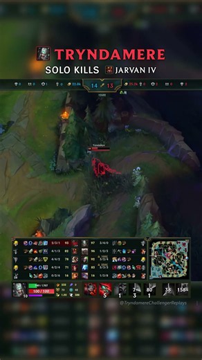 Tryndamere SOLO KILLS Jarvan IV (MVK SanSan) | KR Grandmaster Patch 26.20 #shorts