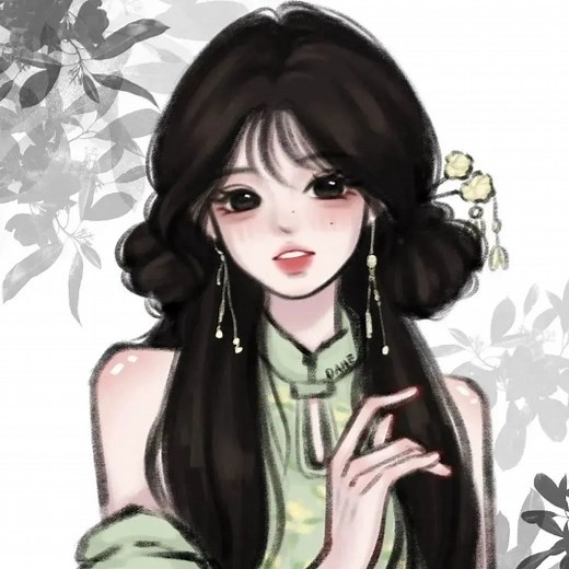 动漫头像壁纸 | 手绘古风温柔女头 | 图源网络 