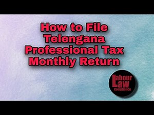 How to File Telengana Professional Tax Monthly Return | Professional Tax| Compliance Talks #pt