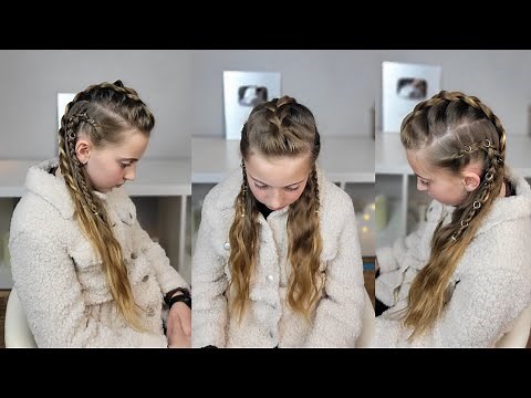 Viking braid hairstyle / Vikings Lagertha hairstyle tutorial