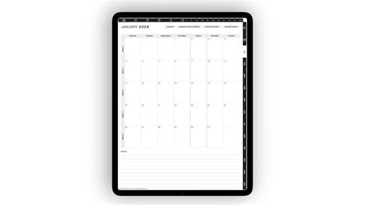 All-in-One 2026 Digital Planner: Dated Daily, Weekly Monthly GoodNotes & Notability PDF