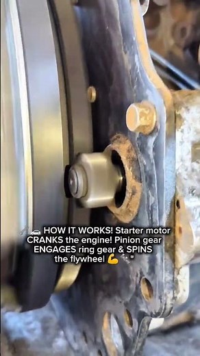 HOW A STARTER MOTOR WORKS! Pinion Gear SPINS Flywheel & CRANKS Engine #StarterMotor #CarEngine