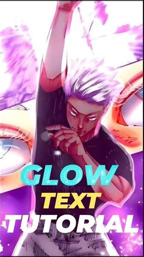 HOW TO MAKE GLOW TEXT TUTORIAL 🚀📈 #anime #howtomakebeatsyncmontage #3dart