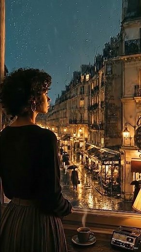 Night Paris Jazz 🎷| Rainy Paris Café ☕| Relaxing French Jazz| French Chanson Jazz #relaxnightjazz
