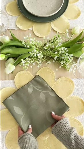 Simple Napkin Fold for Cutlery | Spring Table Styling