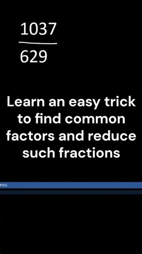 Trick to find the factors