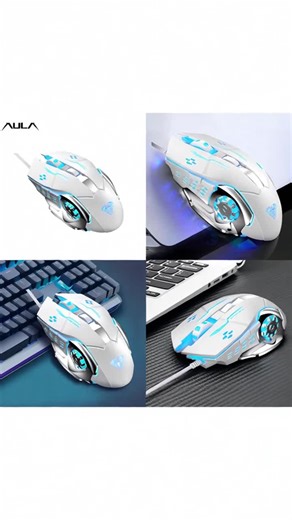AULA S20 Wired Gaming Mouse, DPI Adjustable Gaming Mouse with Light Effect, Precise Control, Self-defined Macro Programming Plug-and-play Mouse for Notebook Desktop Computer #electronics #hometech #keyboardreview #officegadgets #sportstechnology #coolmousepad #mousegaming #razerhuntsmanmini #fidgetgadgets #gamingcomputer