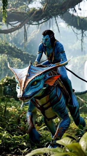 Jake Sully Riding a New Creature in Pandora Jungle 🌿 | Avatar 4 Concept