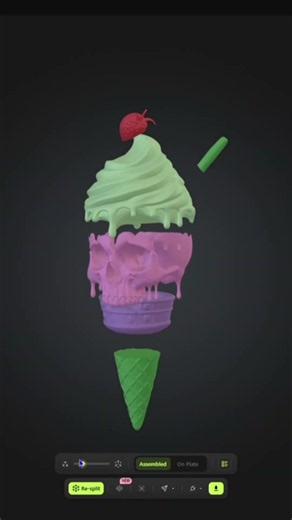 Split 3d models with meshy.ai