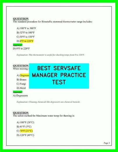 SERVSAFE MANAGER PRACTICE TEST 2026 | BEST SERVSAFE MANAGER PRACTICE TEST VIDEO - UPDATED- 2026 EXAM