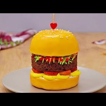 Burger Cake | How To Make Burger Cake | Illusion Cake By Nyam Nyam
