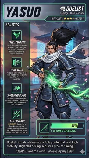 Yasuo as a Hero Shooter: Abilities & Ultimate 🌪️⚔️ #ai