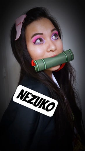 Nezuko Cosplay from Demon Slayers #nezuko #cosplay #shorts #reaction