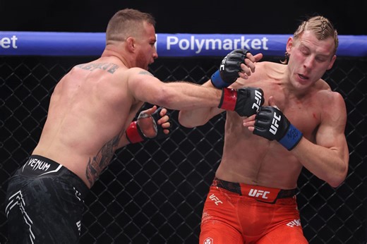 Liverpool’s Pimblett beaten by Gaethje in chaotic Vegas title fight