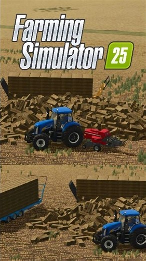 Square straw bales | Farming simulator 25 #farmingsimulator25 #fs25 #farming #bales