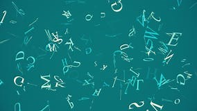 Rotating Letters on Background Stock Video - Video of animation, objects: 215756935