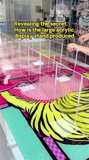 Revealing the secret, How is the large acrylic display stand produced #acryliccabinet #acrylic