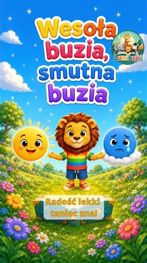 😊😢Emocje piosenka dla dzieci 😊😢 Wesoła buzia, smutna buzia | Piosenka edukacyjna | LumiBajki