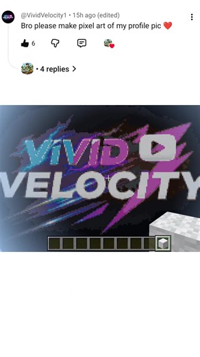 Pixel art Minecraft (requested by @VividVelocity1)#trending #minecraft #minecraftbuilding #viral