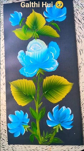 Easy one stroke Rose flower painting ideas 🌺#art #viral #flowerpainting #short