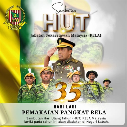 Kenali pangkat-pangkat yang dipakai oleh anggota dan pegawai RELA. #RELASiapsiaga #SetiaBerbakti #MalaysiaMadani #KeselamatanTanggungjawabBersama #IhsanMADANI #hut53RELA | RELA Malaysia
