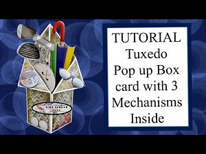 How to Tutorial Tuxedo Pop Up Box card Fun Fancy folds card making #popupcard #fathersday #craft