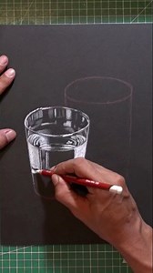 8.6K views · 84 reactions | How to draw realistic glasses on black paper Medium: Grey tones colored pencils on black paper pad | Veri Art | Facebook