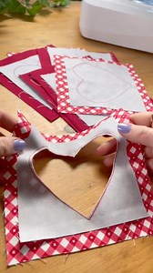 Let’s sew reverse applique hearts ♥️ a sewing fun technique if you’re looking to try something a bit different! I’ve used mine to make cushion covers - sewing tutorial available with free heart template 🪡 #sewingprojects #sewingtutorial #sewingtechniques #reverseapplique | What Kimberley Makes