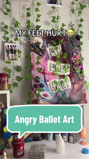 Had a fun paint night with my teenage daughter! We painted with EVERYTHING hahaha. She’s a ballerina and we thought it would be fun to express a pointe shoe frustration through art that’s relatable to ballerinas everywhere… #ballet #ballerina #textureart #mixedmediaart #ballettok