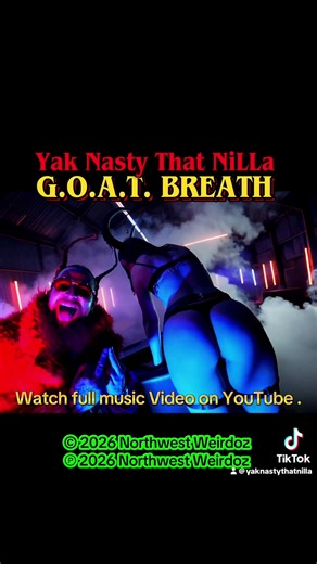 Butterfinger BuTTcheeks G.O.A.T. BREATH ( Official Music Video ) Yak Nasty That NiLLa Written & Produced by Yak Nasty That NiLLa Beat Produced by Mario Casalini Mixed & Mastered by Matt Smokovich Directed & Edited by Jay M. Jones Northwest Weirdoz Cast: Hannah Marie Steven Whitman Independent. No label. No machine. Built from the ground up. If you respect technical rap, fast flow, dark energy, Strange Music vibes — this one is for you. Watch it all the way through. Tell me what scene hit hardest