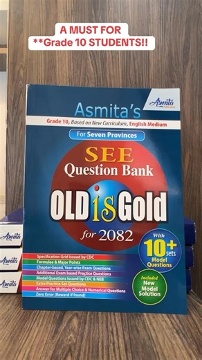 355 reactions · 14 comments | SEE - Old is Gold - Grade 10 Quality Trusted Model Based Practice SET book. Incomparable features inside !! | Asmita Publication | Facebook