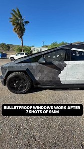 Cybertruck bulletproof windows are still functional after 12 shots from John Wick movie 9mm hand guns. #fyp #viral #tesla #tesla #cybertruck #bulletproof | Tesla Owners of Silicon Valley