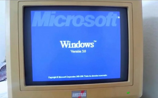 老古董！1988年的电脑，win3系统大头机