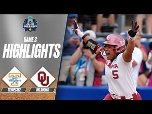 Oklahoma vs. Tennessee: 2025 Women's College World Series Game 2 | Extended highlights