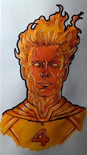 How to draw Human Torch
