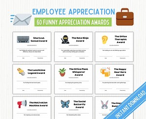 Funny Employee Appreciation Awards, Recognition Awards Certificates, Funny Award Gift for Office Coworker Colleague Staff Appreciation - Etsy UK