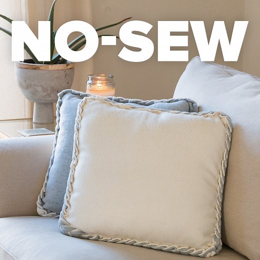 Cute pillows can be SO EXPENSIVE! Here's how to make cozy, no-sew pillows at home! ✨ | Goodful