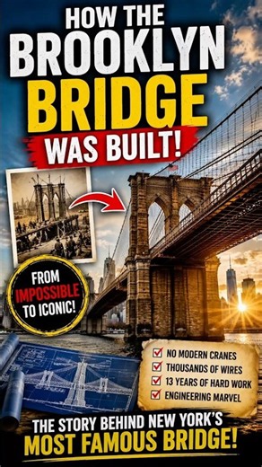 🌉 How the Brooklyn Bridge Was Built! 🤯 #documentary #shorts #viral
